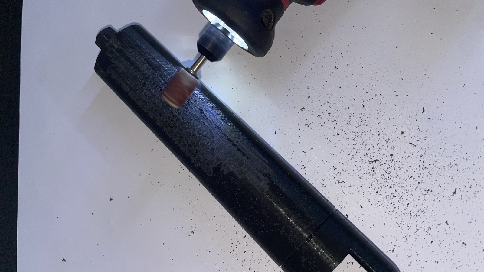 Sanding a 3D printed part by hand
